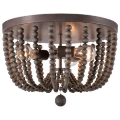 Kenroy Dumas 3-Light Flush Mount In Golden Bronze
