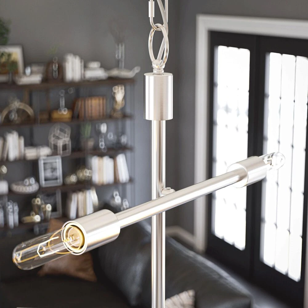 Kenroy Swiv 6-Light Chandelier In Silver 6 Kenroy Swiv 6-Light Chandelier In Silver - Image 4