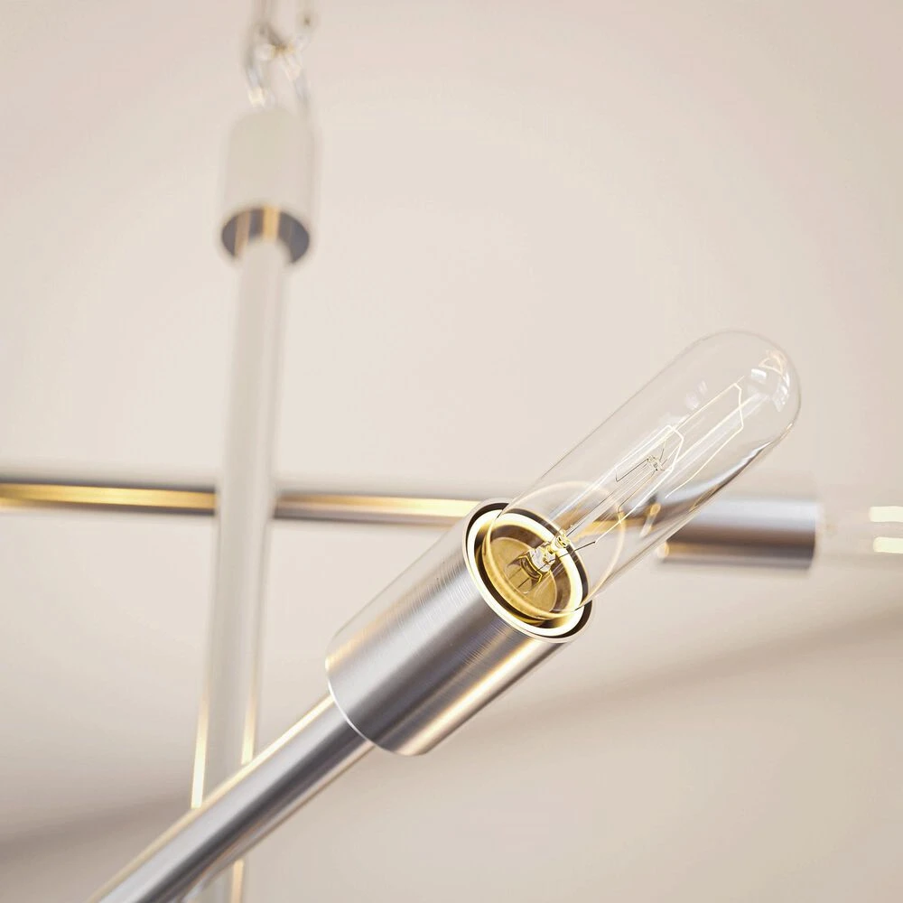 Kenroy Swiv 6-Light Chandelier In Silver 8 Kenroy Swiv 6-Light Chandelier In Silver - Image 6