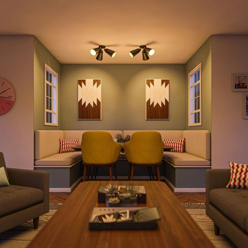 Kenroy Alvar 3-Light Flush Mount In Matte Black And Gold 9 Kenroy Alvar 3-Light Flush Mount In Matte Black And Gold - Image 7