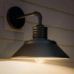 Kenroy Sully Large Patio Wall Lantern With Straight Arm In Black 12 Kenroy Sully Large Patio Wall Lantern With Straight Arm In Black -Home Decor Store 63691752 3