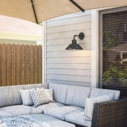 Kenroy Sully Large Patio Wall Lantern With Straight Arm In Black 13 Kenroy Sully Large Patio Wall Lantern With Straight Arm In Black -Home Decor Store 63691752 4