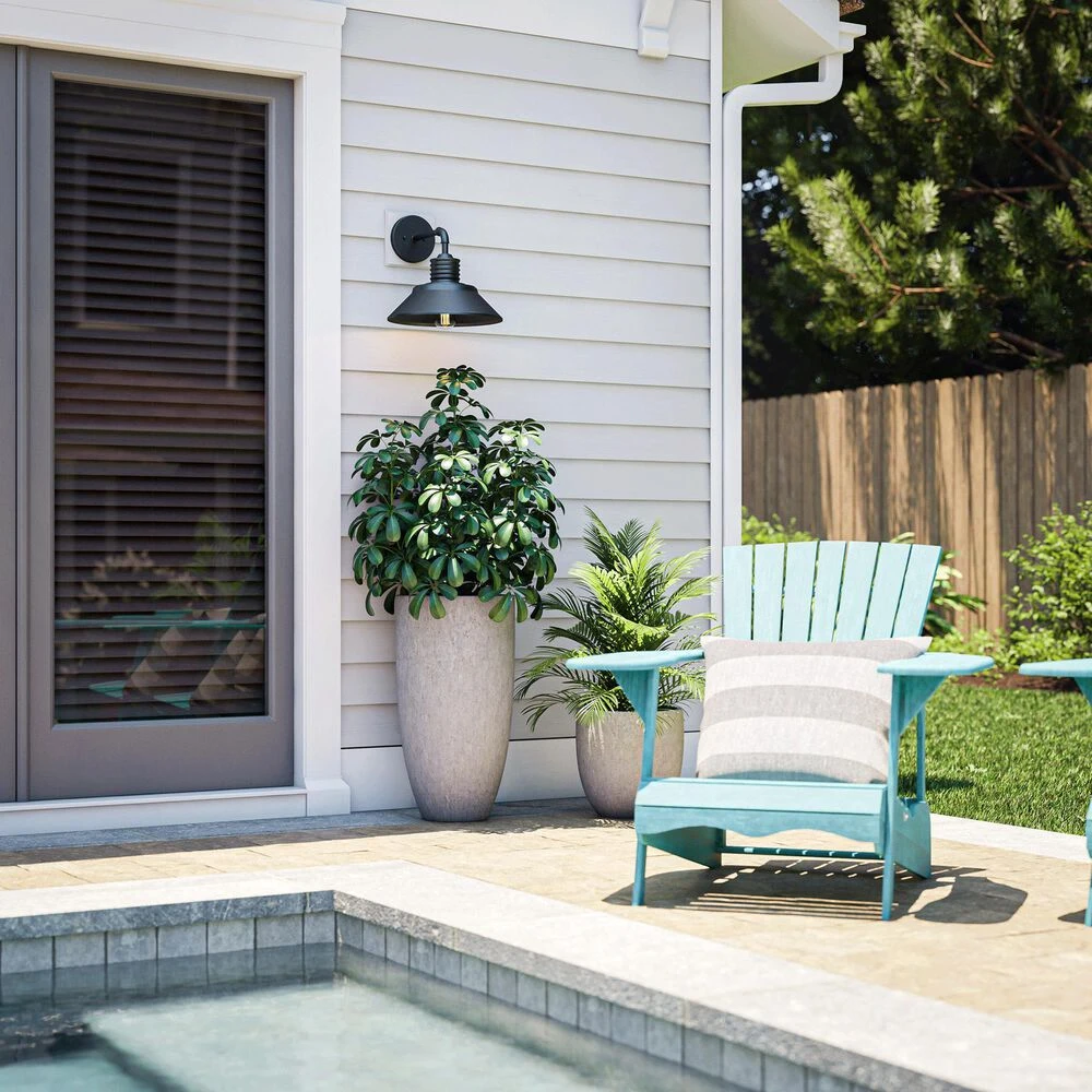 Kenroy Sully Large Patio Wall Lantern With Straight Arm In Black 8 Kenroy Sully Large Patio Wall Lantern With Straight Arm In Black - Image 6