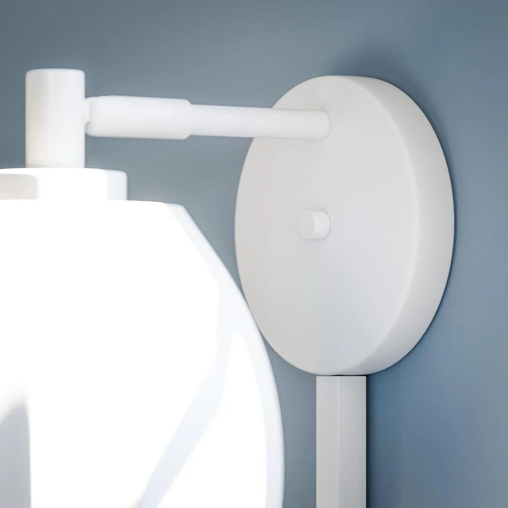 Kenroy Ash 1-Light Wall Sconce In Matte White 5 Kenroy Ash 1-Light Wall Sconce In Matte White - Image 3