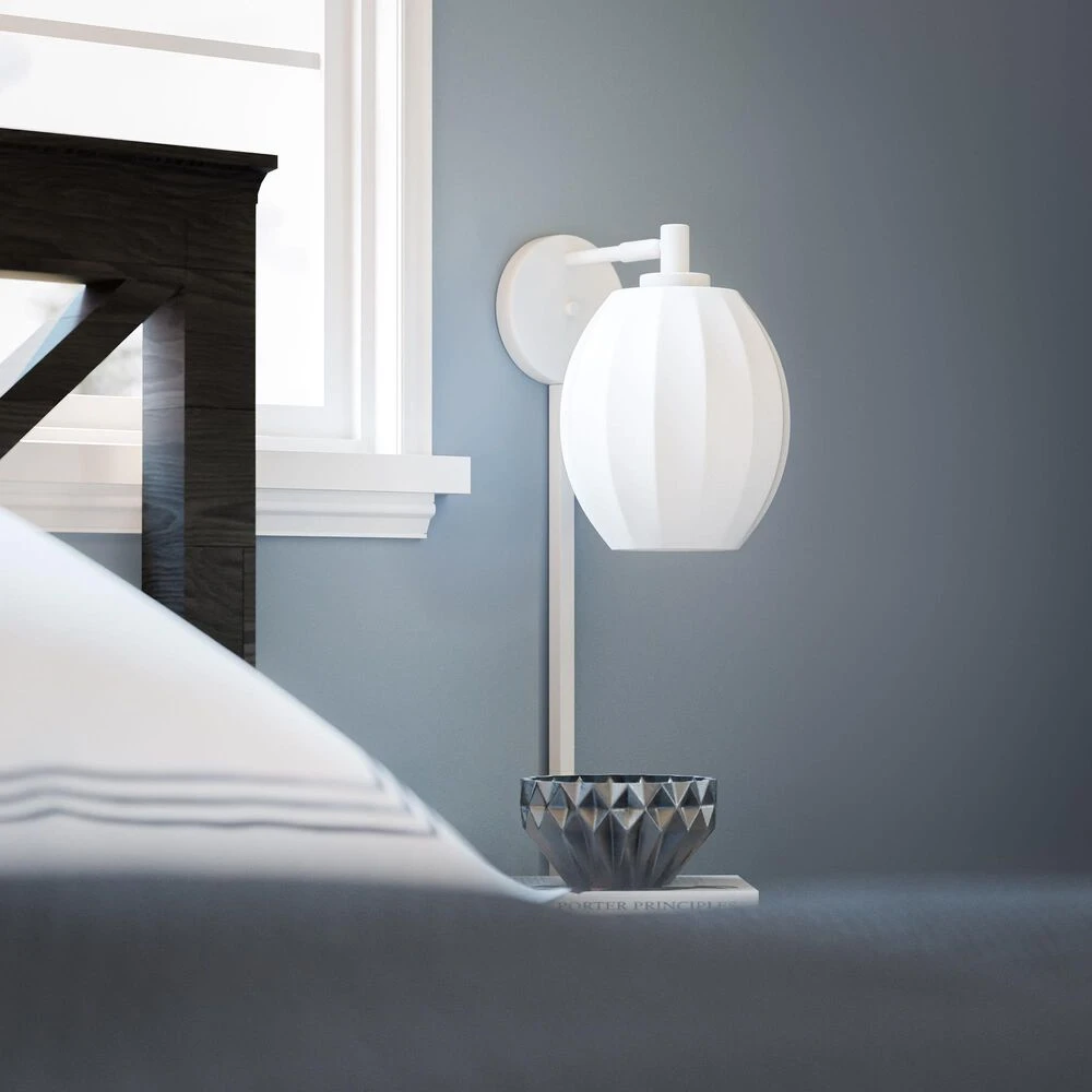 Kenroy Ash 1-Light Wall Sconce In Matte White 7 Kenroy Ash 1-Light Wall Sconce In Matte White - Image 5