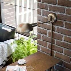 Kenroy Frye Wall Swing Arm Lamp In Antique Nickel -Home Decor Store 63691893 7