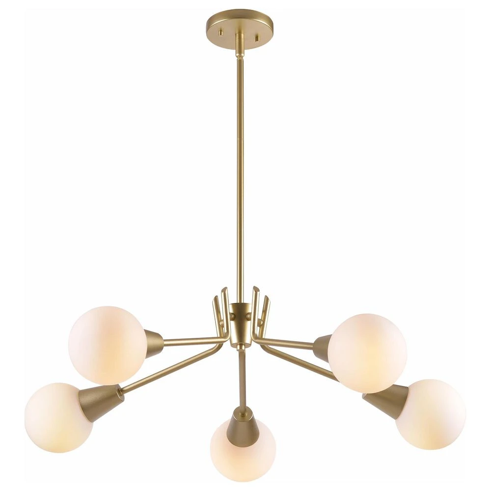Kenroy Vaughn 5-Light Chandelier In Painted Gold 3 Kenroy Vaughn 5-Light Chandelier In Painted Gold