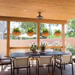 Kenroy Dale 1-Light Large Patio Semi-Flush In Sand Black 13 Kenroy Dale 1-Light Large Patio Semi-Flush In Sand Black -Home Decor Store 63691976 4