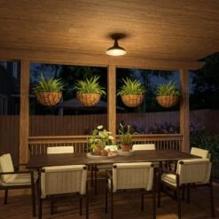 Kenroy Dale 1-Light Large Patio Semi-Flush In Sand Black 16 Kenroy Dale 1-Light Large Patio Semi-Flush In Sand Black -Home Decor Store 63691976 7