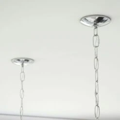 Kenroy Capri 1-Light Pendant With Painted Light Blue Glass Shade In Chrome -Home Decor Store 63692123 4