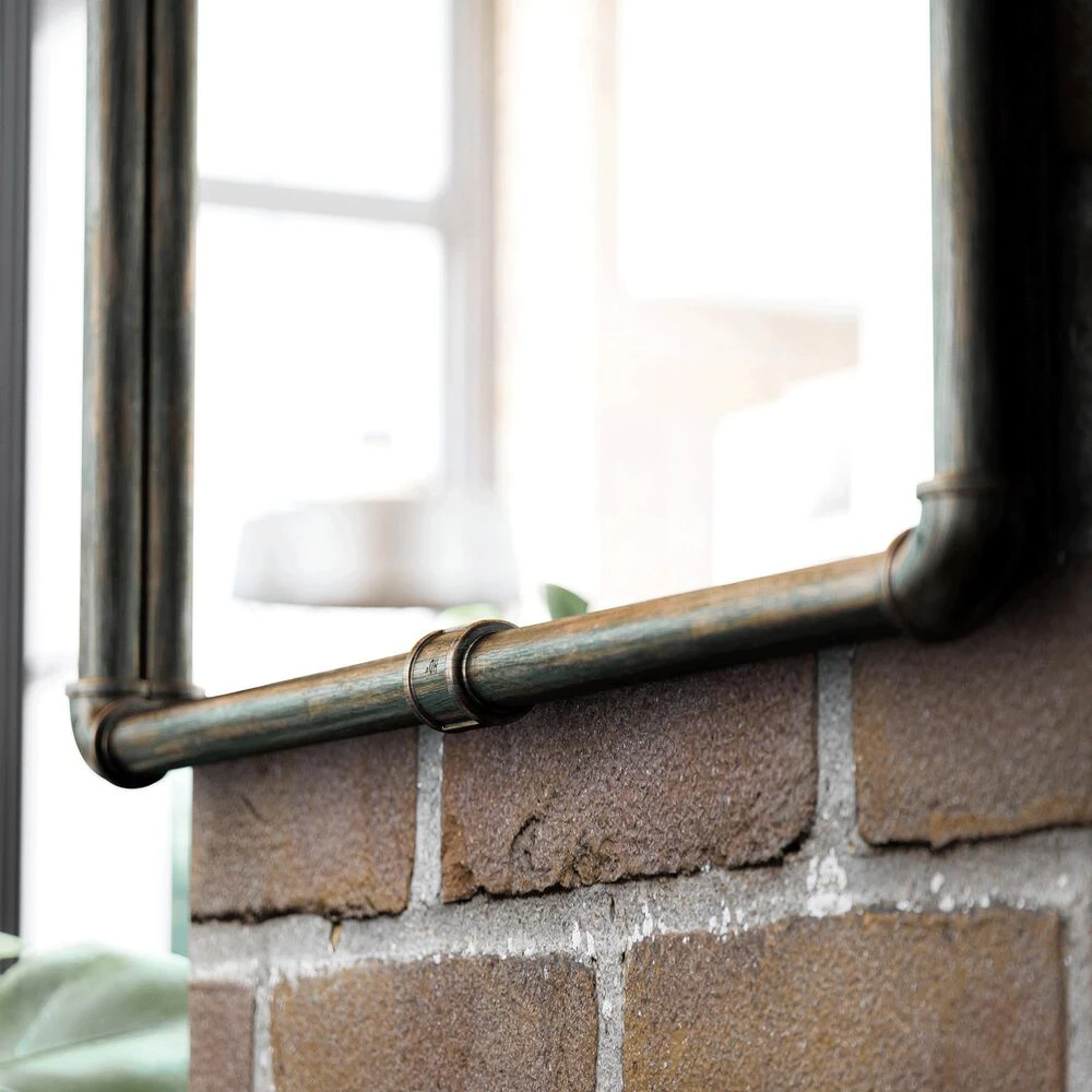 Kenroy Steam Fitter Wall Mirror In Silver 5 Kenroy Steam Fitter Wall Mirror In Silver - Image 3