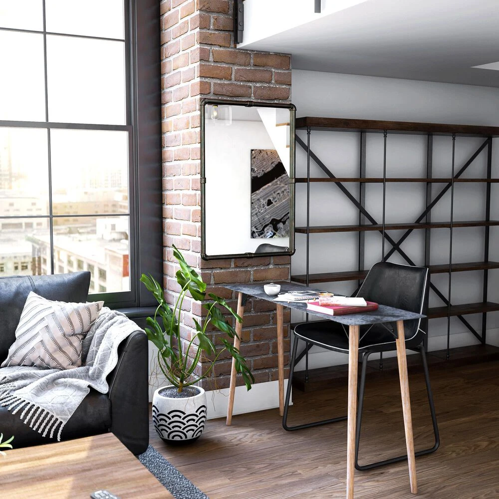 Kenroy Steam Fitter Wall Mirror In Silver 7 Kenroy Steam Fitter Wall Mirror In Silver - Image 5