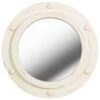 Kenroy Portside Wall Mirror In Distressed White