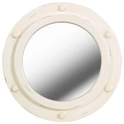 Kenroy Portside Wall Mirror In Distressed White