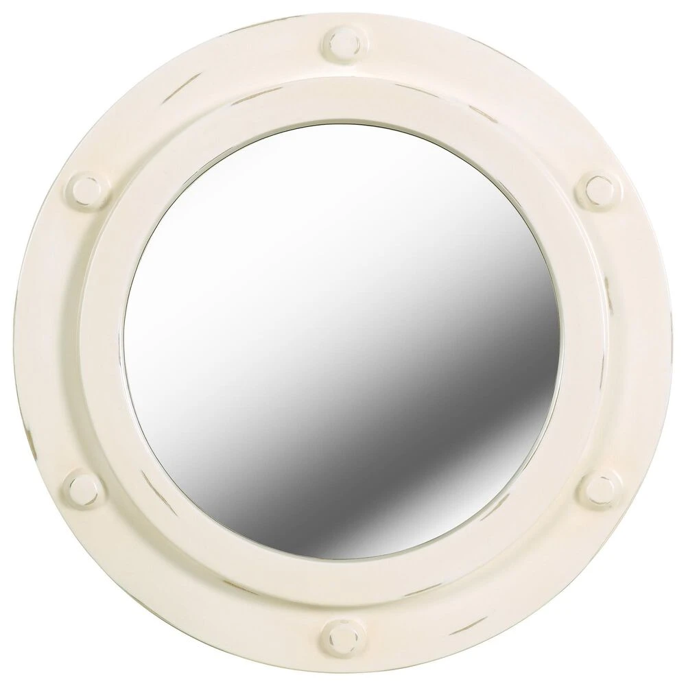 Kenroy Portside Wall Mirror In Distressed White 3 Kenroy Portside Wall Mirror In Distressed White