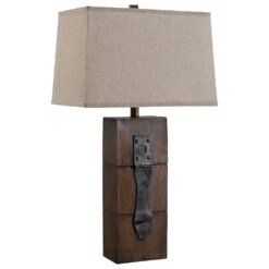 Kenroy Locke Table Lamp In Brown
