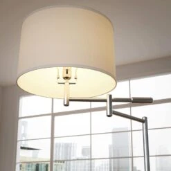 Kenroy Theta Swing Arm Floor Lamp In Silver -Home Decor Store 63692495 3