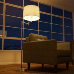 Kenroy Theta Swing Arm Floor Lamp In Silver -Home Decor Store 63692495 6