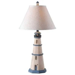 Home Decor Store 4 Kenroy Nantucket Table Lamp In Antique White And Blue
