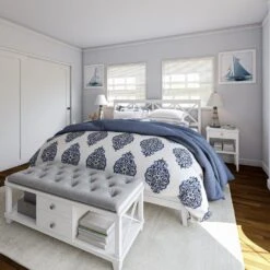 Kenroy Nantucket Table Lamp In Antique White And Blue -Home Decor Store 63692537 5