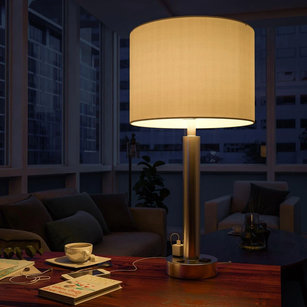 Kenroy Hemlock Table Lamp In Silver 9 Kenroy Hemlock Table Lamp In Silver - Image 7