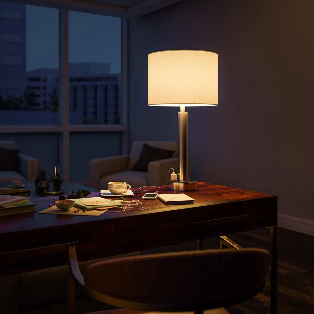 Kenroy Hemlock Table Lamp In Silver 10 Kenroy Hemlock Table Lamp In Silver - Image 8