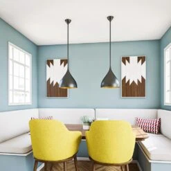 Kenroy Landon 1-Light Pendant In Matte Black -Home Decor Store 63692578 8