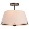 Kenroy Rochelle 3-Light Semi Flush In Bronze -Home Decor Store 63692636 1