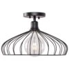 Kenroy Cagney 1-Light Semi Flush In Matte Black -Home Decor Store 63692677 1