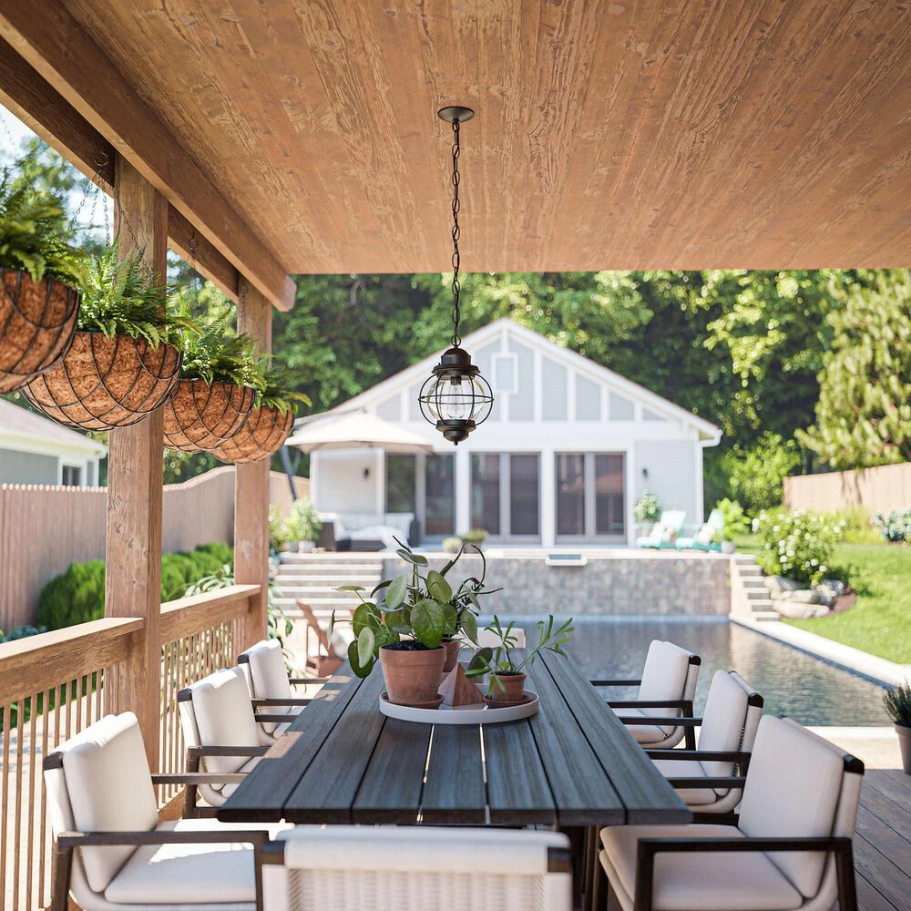 Kenroy Hatteras 1-Light Hanging Lantern In Black 7 Kenroy Hatteras 1-Light Hanging Lantern In Black - Image 5