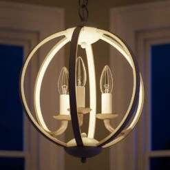 Kenroy Opal 3-Light Chandelier In Weathered White And Gold 14 Kenroy Opal 3-Light Chandelier In Weathered White And Gold -Home Decor Store 63692792 5