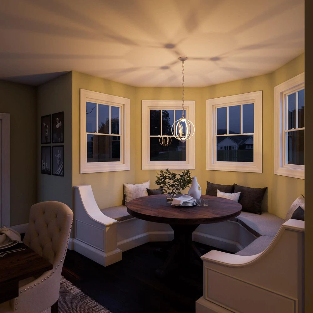 Kenroy Opal 3-Light Chandelier In Weathered White And Gold 10 Kenroy Opal 3-Light Chandelier In Weathered White And Gold - Image 8