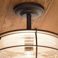 Kenroy Beacon 1-Light Semi Flush In Blackened Gilded Copper -Home Decor Store 63692826 3