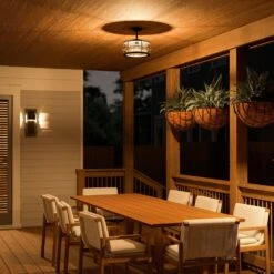 Kenroy Beacon 1-Light Semi Flush In Blackened Gilded Copper -Home Decor Store 63692826 8