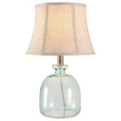 Kenroy Sydney Accent Lamp In Aqua And Brushed Steel