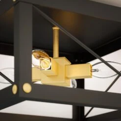 Kenroy Courtney 4-Light Flush Mount In Black And Gold -Home Decor Store 63693113 3