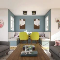 Kenroy Courtney 4-Light Flush Mount In Black And Gold -Home Decor Store 63693113 6