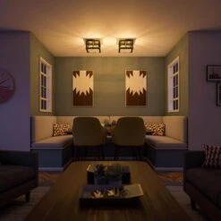 Kenroy Courtney 4-Light Flush Mount In Black And Gold -Home Decor Store 63693113 8