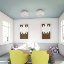 Kenroy Moon 1-Light Flush Mount In White -Home Decor Store 63693147 7