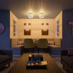 Kenroy Moon 1-Light Flush Mount In White -Home Decor Store 63693147 8