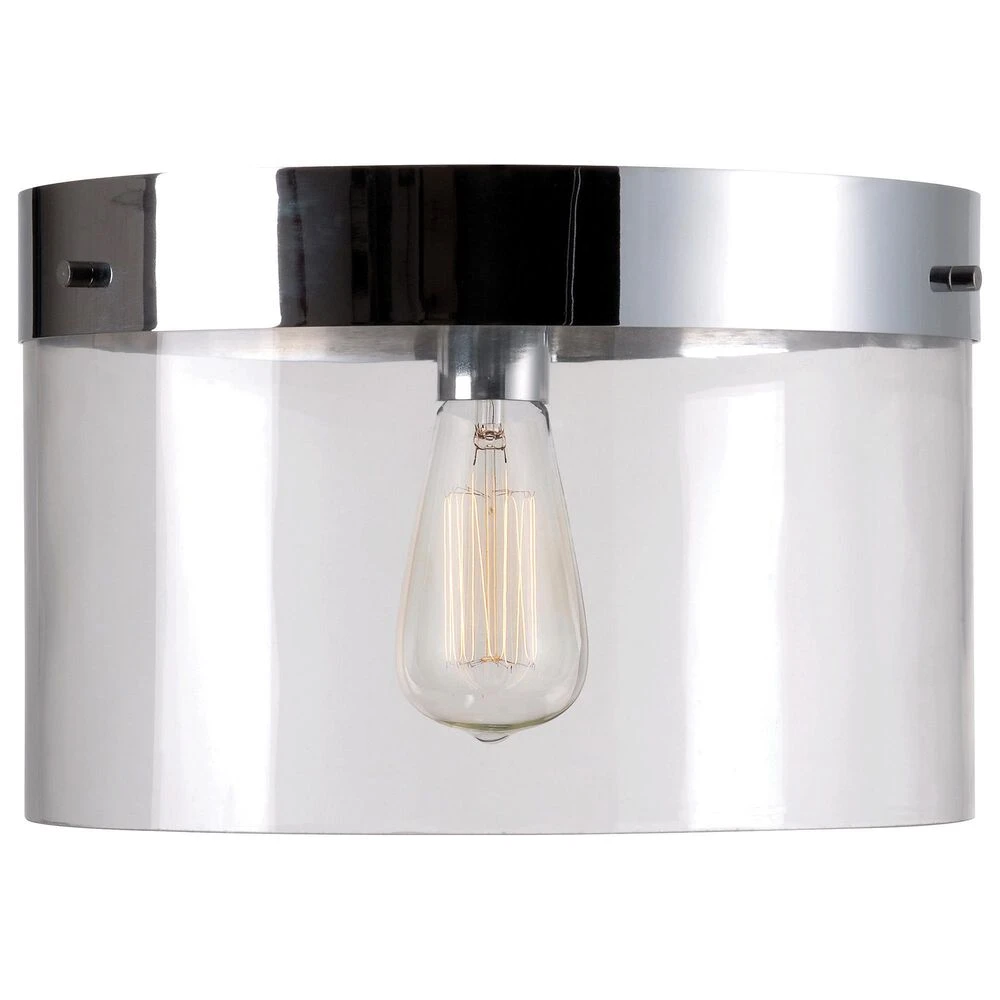 Kenroy Capri 1-Light Flush Mount In Chrome 3 Kenroy Capri 1-Light Flush Mount In Chrome