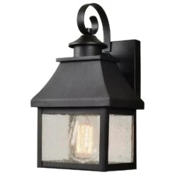Kenroy Nelson 1-Light Lantern In Sandy Black