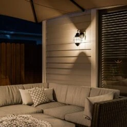 Kenroy Hatteras 1-Light Medium Outdoor Wall Lantern In Black -Home Decor Store 63693675 5