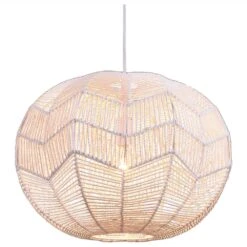 Kenroy Snaggle 1-Light Pendant In White -Home Decor Store 63693956 3