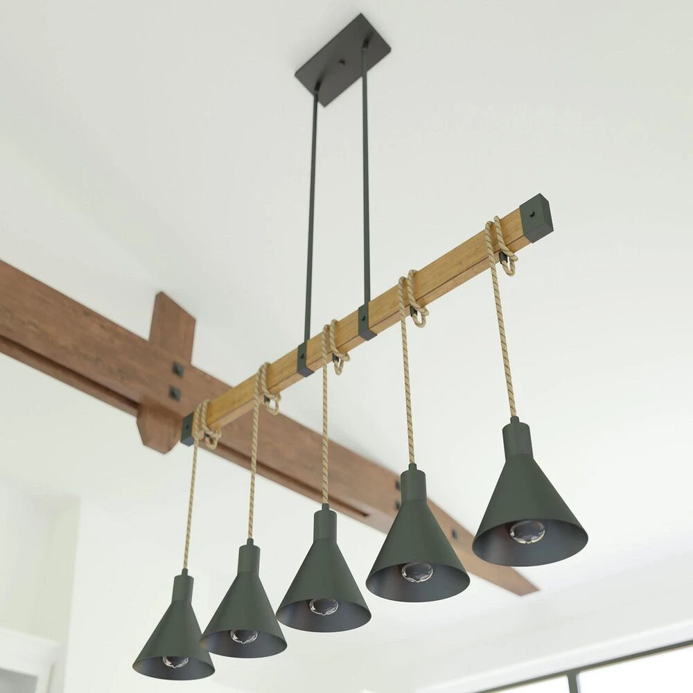 Kenroy Abilene 5-Light Island Light In Black 4 Kenroy Abilene 5-Light Island Light In Black - Image 2