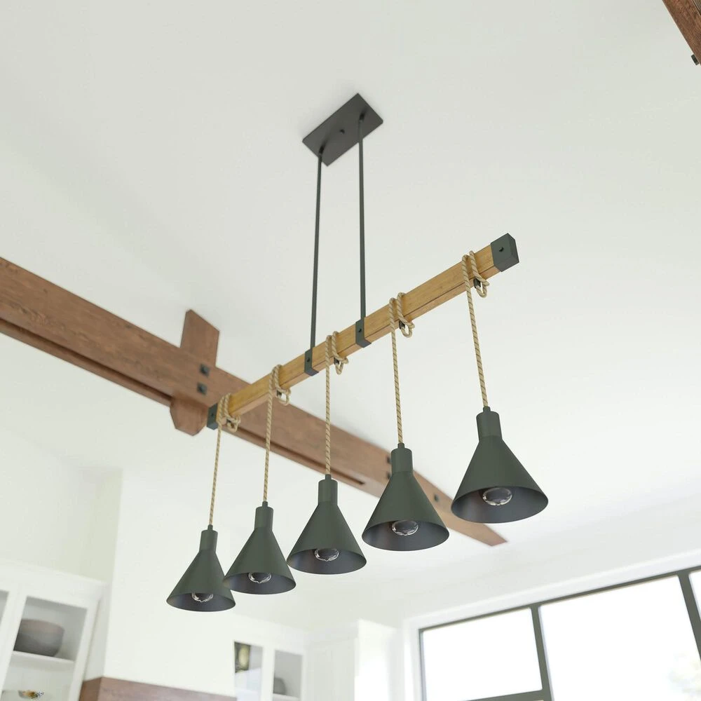 Kenroy Abilene 5-Light Island Light In Black 11 Kenroy Abilene 5-Light Island Light In Black - Image 9