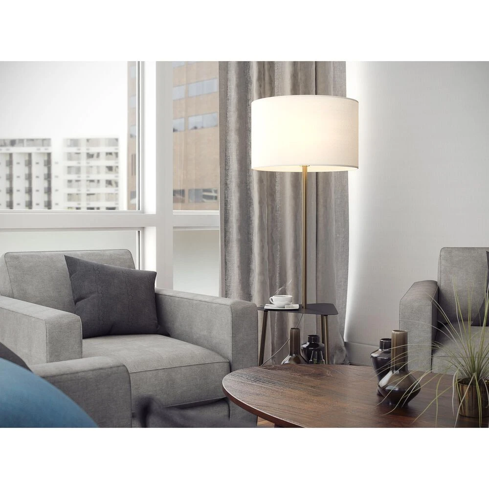 Kenroy Viviene Floor Lamp In Antique Brass And Black 6 Kenroy Viviene Floor Lamp In Antique Brass And Black - Image 4