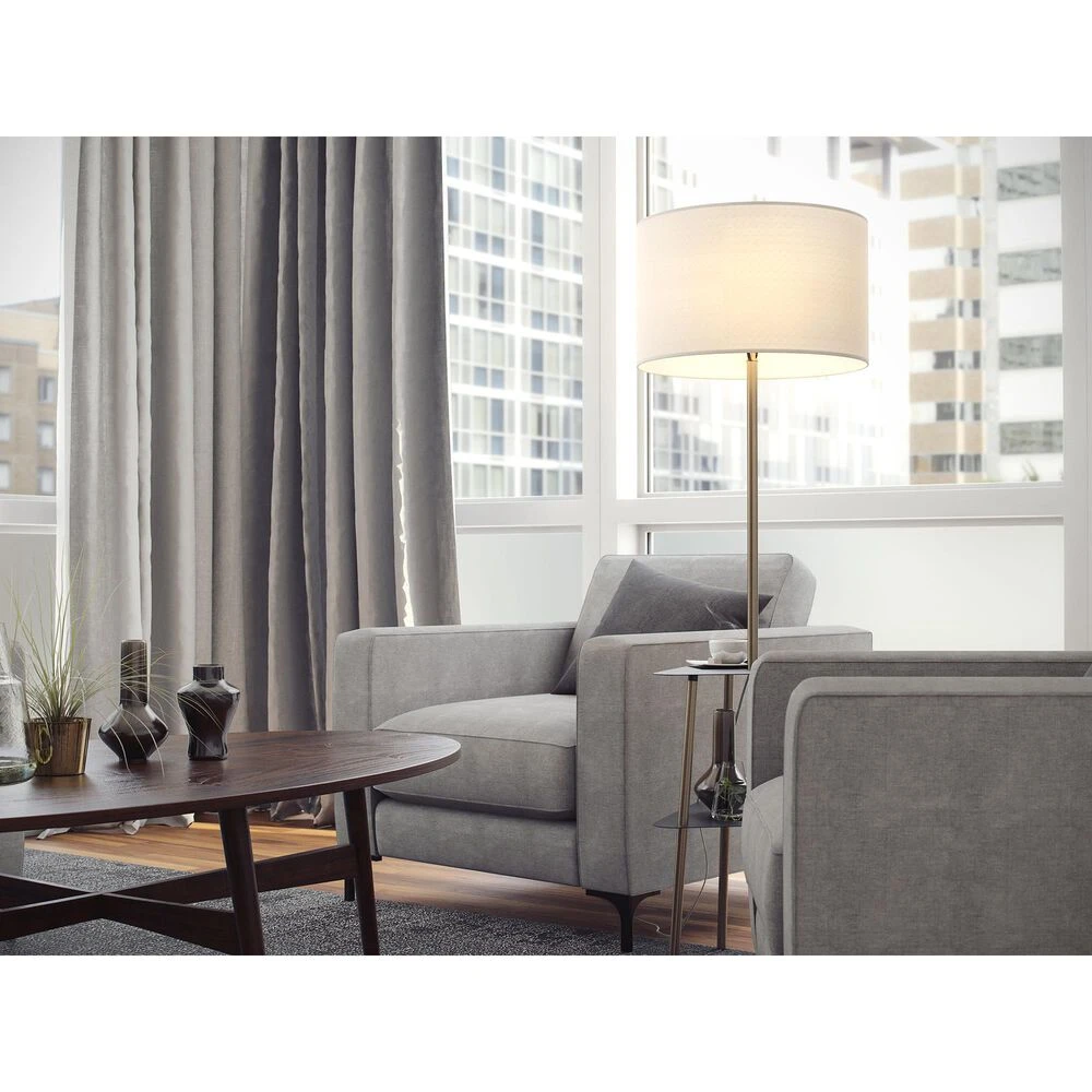 Kenroy Viviene Floor Lamp In Antique Brass And Black 7 Kenroy Viviene Floor Lamp In Antique Brass And Black - Image 5