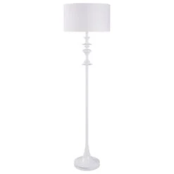 Kenroy Claiborne Floor Lamp In Glossy White