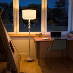 Kenroy Claiborne Floor Lamp In Glossy White -Home Decor Store 63694343 10